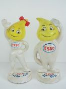 A pair of vintage 20th century cast meta