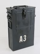 A rare German PZ34 ammo tin, used for MG34/42 in bunkers and fortresses.