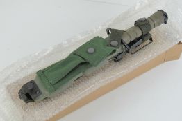 A Military Issue M9 Bayonet For the M4 and M16 Assault Rifle.