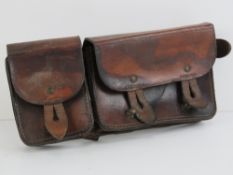 A WWI German leather magazine pouch.