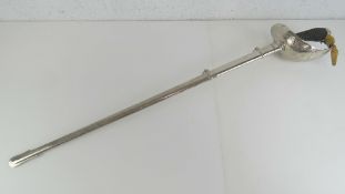 A British Army ceremonial sword having ER cypher to 89cm blade, made by Wilkinson.