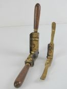 Two bullet moulds; .44 calibre and an unknown larger calibre.