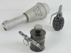 Three inert grenades; RG42, F1 Limonka and Hungarian AZ-58.