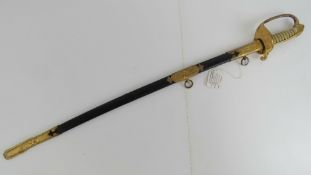 An Imperial Japanese Navy sword Circa 1900 in very good condition, Approx.