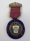 A HM silver Grand Lodge Mark Master Masons jewel medal 'qui diligit deum diligat et fratrem suum'