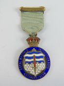 Masonic; A HM silver and enamel Royal Masonic Institution Boys (Steward 1929) jewel medal.