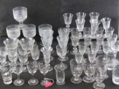 A large quantity of 20th century glassware, assorted including part sets.