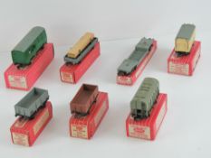 A quantity of Hornby Dublo 'Super detail' 00 wagons including good wagon, coal wagon, grain wagon,
