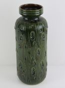 A large West German vase in green and brown, marked 288-40 to base, 40cm high.