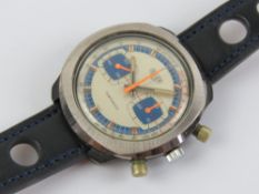 A 1974 Heuer Temporada wristwatch Ref 733809, stainless steel and plastic case,