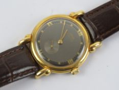 An Oris manual wristwatch on leather strap,