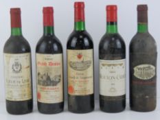 Wine; four bottles of St Emillion; chateau Fluer d lisse 1981, chateua grad destie 1985,