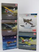 Three limited edition Hobby Master Air Power Series 1:72 scale model aircraft;