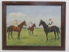Isaac Cullin (act.1881-1947) Equine School, watercolour.
