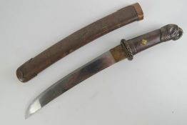 Meiji period Tanto one piece oil tempere