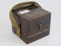 A WWII British landing compass, used to