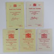 Five small arms training books; .38