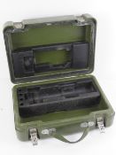 A British Army CWS sight transit case wi