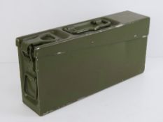 A rare WWII aluminium MG34/42 ammo tin,