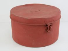 A pre WWI French military steel hat box.
