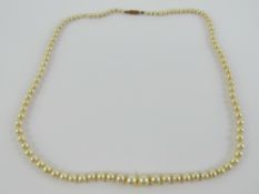 Ciro of Bond Street London & New York; a set of vintage Ciro faux pearls with 9ct gold clasp,