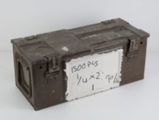 A British Army hand grenade transit box.