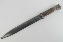 A WWII German K98 Bayonet by Alcosa Solingen and having 25.