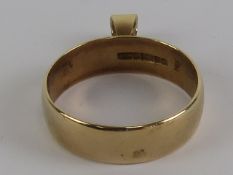 A 9ct gold ring having later added bale to be worn as a pendant, hallmarked 375, size Y, 5.2g.
