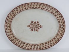 A large Victorian meat plate having registration mark to back dated 1863. Made by G.J.