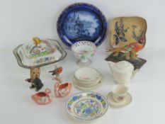 A Copeland Spode lidded tureen together with other assorted ceramics including wedgwood dish,