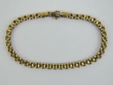 A 9ct gold three row bar bracelet measuring 19cm in length, hallmarked 375 and weighing 6.2g.