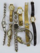 A ladies Guess wristwatch on original adjustable strap,