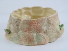 A Sylvac planter having Majolica style frogs and lizard upon, numbered 468, approx 26cm dia.