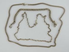 A HM silver chain 46cm in length,11.9g, together with a 925 silver chain 44cm in length, 4.