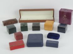 A quantity of vintage and contemporary jewellery boxes including wooden bracelet box,