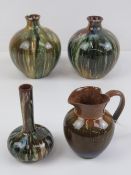 A Bretby pottery bottle vase standing 10cm high,