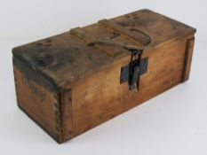 A WWII German stick grenade box, dated 1944, with stencilling upon.