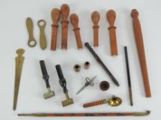 A quantity of assorted militaria; bore m