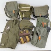 Five assorted AK magazine pouches togeth