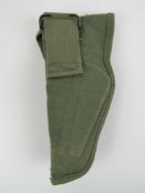 A Canadian Browning high power holster with reinforced magazine pouch, dated 1953.