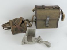 A WWII Czechoslavakian ZB26-30 magazine loader with pouch and carry case.