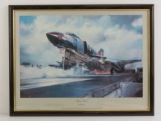 Signed limited edition print; Phantom Launch by Robert Taylor,
