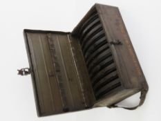 A WWII British Bren Mk1 and Mk2 box of twelve magazines.