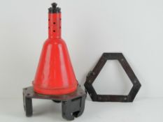 An inert WWII German 3KG Hafthohlladung Anti tank magnetic mine, dated 1944.