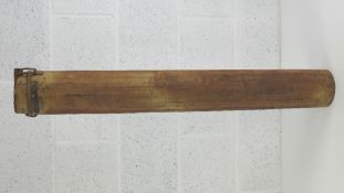 A WWII German 8.8cm Flak shell transit case with stencilling and label upon, dated 1944.