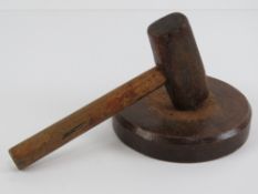 The Royal Antediluvian Order of Buffaloes (RAOB); ceremonial gavel and block.