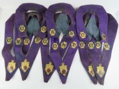 The Royal Antediluvian Order of Buffaloes (RAOB); nine collars being C.S, W.P, C.MA, C.TY, C.R, C.