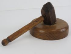 The Royal Antediluvian Order of Buffaloes (RAOB); ceremonial gavel and block.