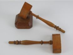 The Royal Antediluvian Order of Buffaloes (RAOB); Two ceremonial gavels and one block.