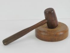 The Royal Antediluvian Order of Buffaloes (RAOB); ceremonial gavel and block.